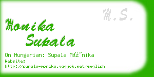 monika supala business card